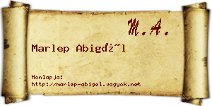 Marlep Abigél névjegykártya